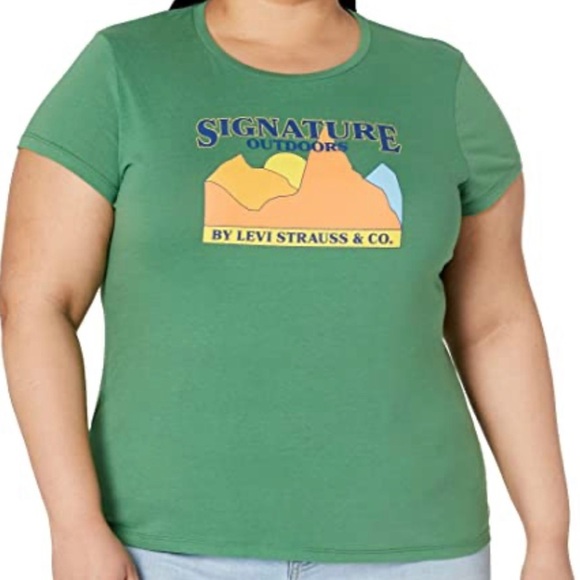 NWT Signature by Levi Strauss & Co. Gold Label Women's Short Sleeve - Picture 1 of 4